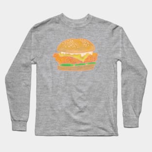 Faded Chicken sandwich Long Sleeve T-Shirt